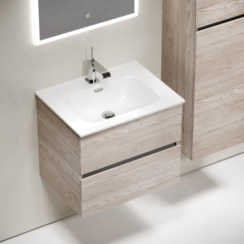 Тумба под раковину Sancos Urban UR60EG 60х50 подвесная цвет коричневый - фото 5